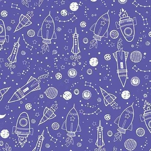 Benartex Fabric - Space Galaxy Purple
