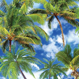 Benartex Fabric - Palm Tree Paradise Blue