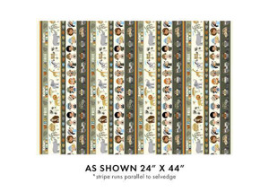Benartex Fabric - Safari Adventure Stripe Multi