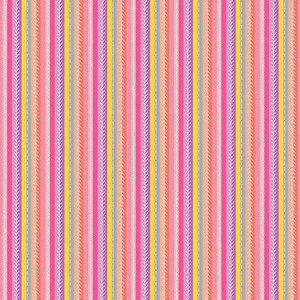 Benartex Fabric - Stitch Stripe Pink/Multi