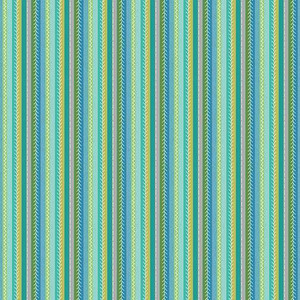 Benartex Fabric - Stitch Stripe Turquoise/Multi