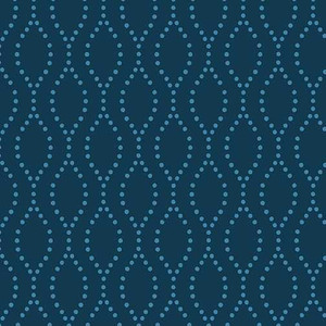 Benartex Fabric - Ogee Dot Navy