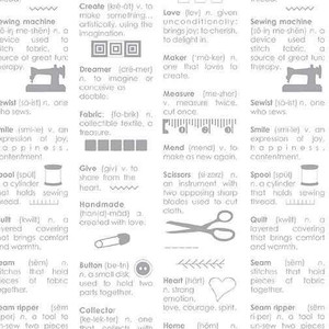 Benartex Fabric - Maker Dictionary White