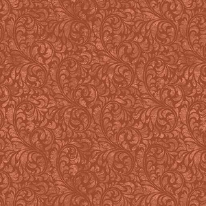 Benartex Fabric - Traditional Scroll Bittersweet