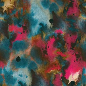 Benartex Fabric - Color Wash Red/Teal