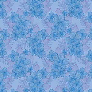 Benartex Fabric - Lace Blue