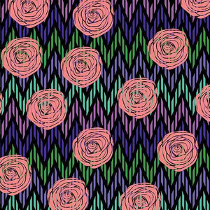 Benartex Fabric - Roses Sunset