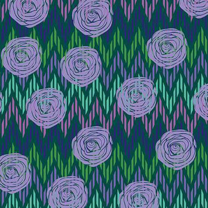 Benartex Fabric - Roses Peacock