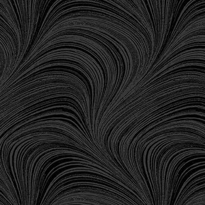 Benartex Fabric - Wave Texture 108" Flanel Black