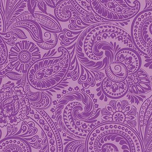 Benartex Fabric - Paisley Violet