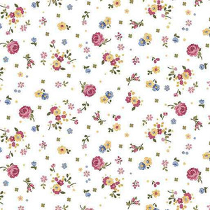 Benartex Fabric - Gail White/Multi