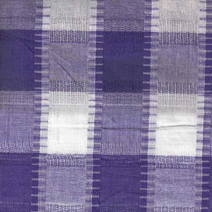 Benartex Fabric - Dobby/Plaid Purple/Cream