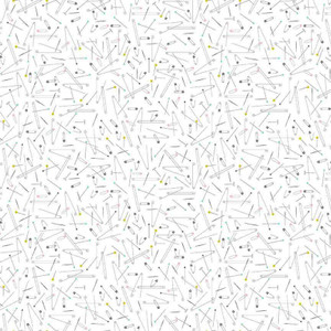 Blank Quilting Fabric - Handmade with Love Pins & Needles - White