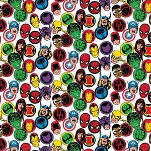 Camelot Fabric - Marvel Comics - Circles Allover