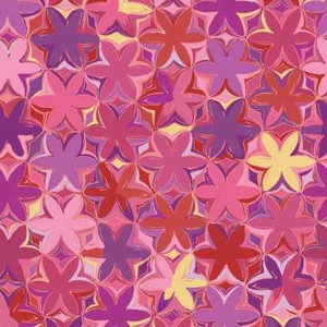 Maywood Studio Fabric - Sun Showers - Flowers Pink Multi