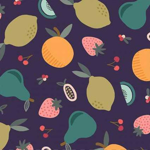 Paintbrush Studio Fabric - Fruity - Toss Dark