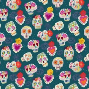 Paintbrush Studio Fabric - Dia de Muertos - Sugar Skulls