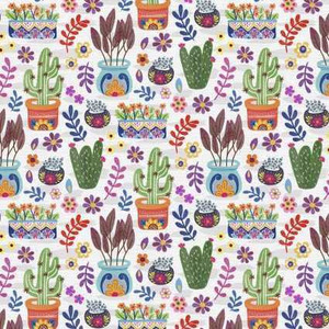 Paintbrush Studio Fabric - Dia de Muertos - Cactus