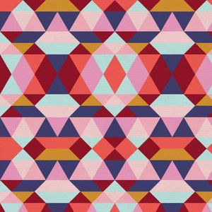 Paintbrush Studio Fabric - Geo Polygons - Rainbow