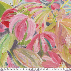 Free Spirit Fabric - Rangoon Creeper - Aqua || Island Vacation