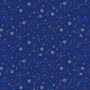 Henry Glass Fabric - Teddy's America Confetti Blue