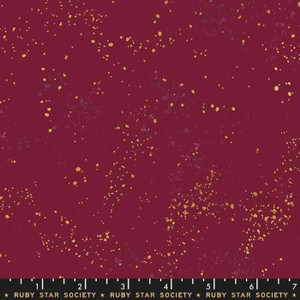 Ruby Star Society Fabric - Speckled - Metallic Wine Time