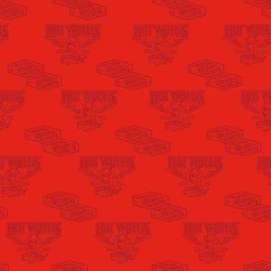 Riley Blake Designs Fabric - Hot Wheels Classic Vintage Decals Red