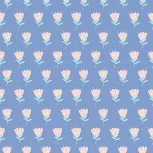 Riley Blake Designs Fabric - Mulberry Lane Tulips Blue