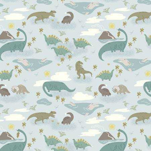 Riley Blake Designs Fabric - Roar Main Sky