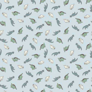 Riley Blake Designs Fabric - Roar Mini Dinos Sky
