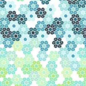 RJR Fabric - A Day Away - Hexie Party - Splash