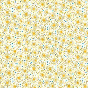 RJR Fabric - Flower Doodles - Dandelions - Yellow