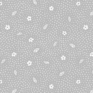 Benartex Fabric - Floret - Gray