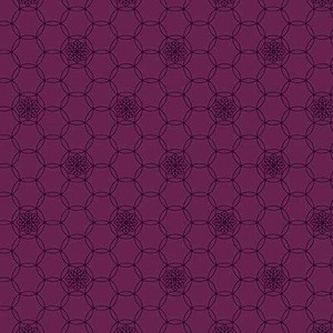 Benartex Fabric - Secret Garden - Cosmos - Aubergine