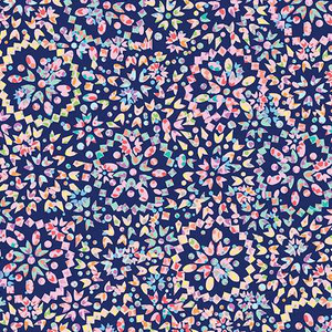 Benartex Fabric - Enjoy The Ride - Kaleidoscope Geo - Navy