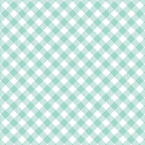 Benartex Fabric - Enjoy The Ride - Gingham Plaid - Aqua
