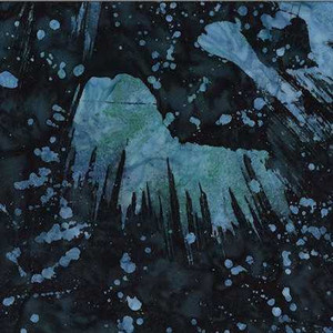 Benartex Fabric - Bali Paint Palette - Splatter Indigo
