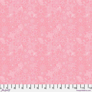 Free Spirit Fabric - Sigrid - Pink || Floral Pets