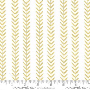Moda Fabric - Gilded Metallic - Leaf Stripe - Paper Gold