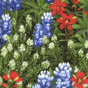 Moda Fabric - Wildflowers Floral Bluebonnets Paintbrush Summer