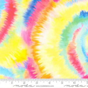 Moda Fabric - Whimsy Wonderland - Tie Dye Swirl - Rainbow