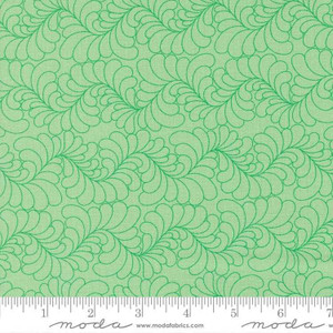 Moda Fabric - Rainbow Sherbet - Feathers - Mint