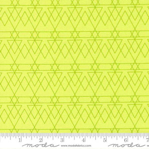 Moda Fabric - Rainbow Sherbet - Triangles - Key Lime