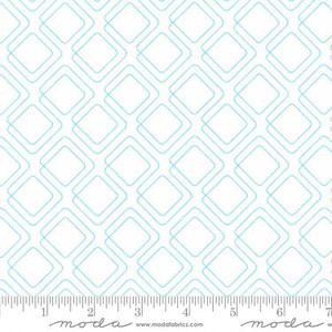 Moda Fabric - Rainbow Sherbet - Connected Squares - Moon Mist