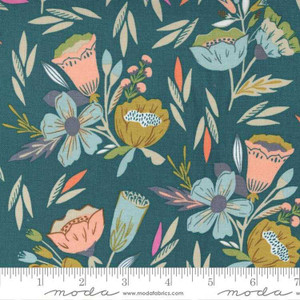 Moda Fabric - Songbook - Overjoyed - Dark Teal