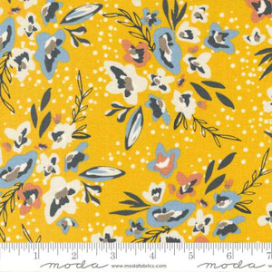 Moda Fabric - Dawn On The Prairie - Spray and Sprig - Golden Must