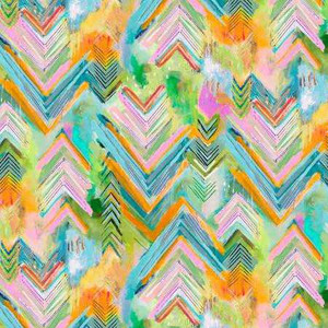 P & B Textiles Fabric - Solace - Chevron Multi