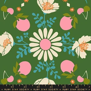 Moda Fabric - Juicy Retro Fruit Floral Sarah Green