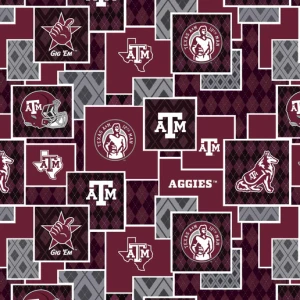 Texas A&M 1371 Argyle Boxes - Fabric Sykel