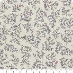 Bee Haven Leafy Loops Grey - Benartex Fabric